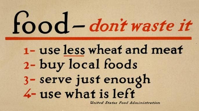 A U.S. Food Administration poster during World War I. (Credit: The Library of Congress)