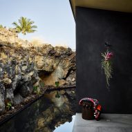 Kua Bay Residence is flanked by lava rock