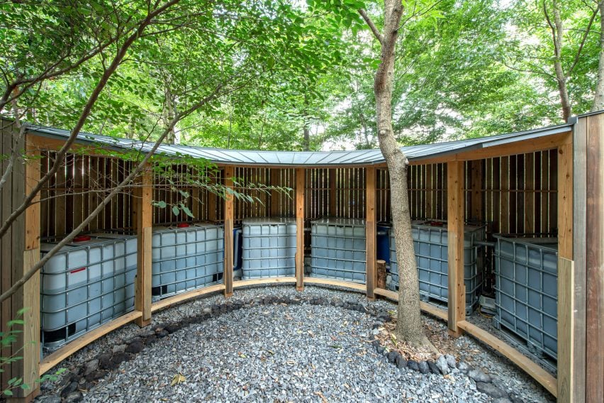 Toilet tank building in Japan